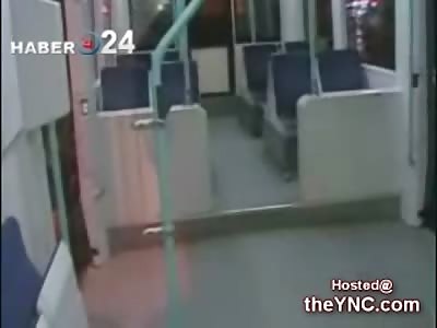 Elderly Woman somehow got Half of Herself Stuck under a Tram