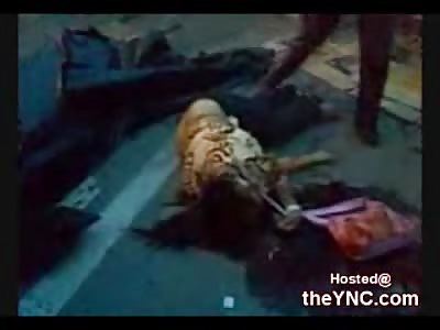 Woman hit by a Car now has a Very Bloody Purse