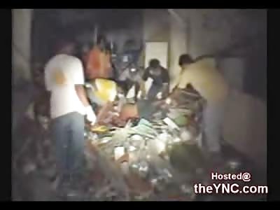 Finding the Remains of the Burned and Not Recognizable Dead after a Horrible Bomb Attack