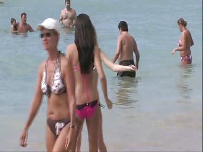 Two Hot Teen Girls on Daytona Beach Yesterday
