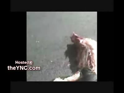 Female Biker Ripped in Half