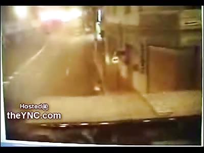 Biker Beheaded by a Large Truck