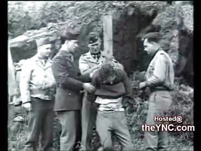 Italian Soldier given a Cigarette before Firing Squad Execution (Multiple Executions)