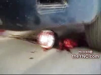 Man's Head Ripped Off and left Under Truck Tire