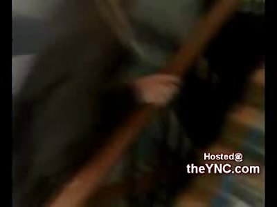 Kid takes a Violent 2 on 1 Beating in a Stairwell