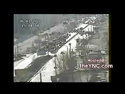 Huge Crane Crashes on Busy Moscow Street Killing Two