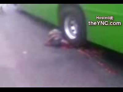 Short Video of Man with a Large Green Bus on his Head