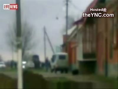 Cornered Female Terrorist is Shot Dead then Detonates her Bomb