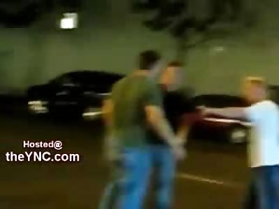 Bigger Kid in Green Shirt is KO'd by a Wicked Fast Right Hand