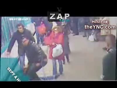 Complete Asshole Pushes Girl into Oncoming Metro Train
