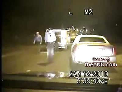 Car Crashes into Officer Pulled over on the Side of the Road