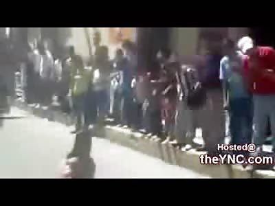 Crotch Rocket Drag Racing Ends Horribly Wrong (Slo Mo Added)