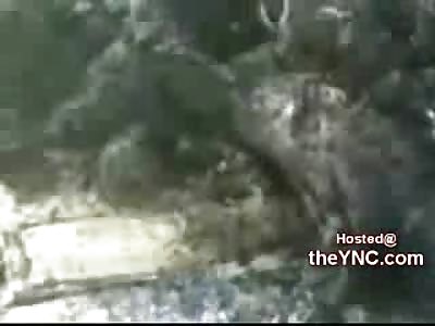 Cameraman nearly Vomits as he Records Executed and Burned Alive Mexican Drug Dealers