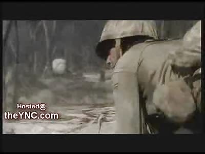 Extremely Violent 5 Star Scene of Japanese Soldiers being Killed Hiding Inside of a Bunker (WW2 Peleliu Island) Watch All of this Please