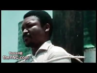 Nigerian Man Executed Raises his Arms and takes his Last Breath