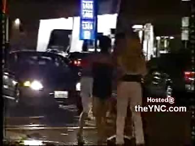 Female loses its Top During Street Fight with another in High Heels