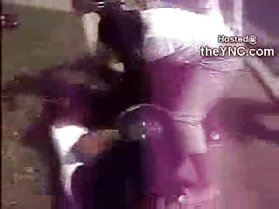 Poor Fat Girl cant Get Up and gets Beaten by Almost Everyone