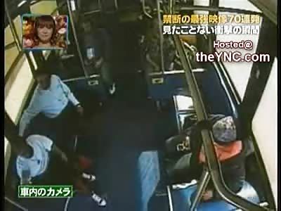 The Intense Result of Gravity as a Bus rear ends another Bus