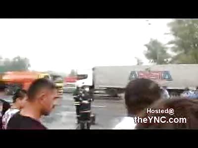 Russian Highway Accident Leaves One Man Mangeled and an Entire Family Burned to Death