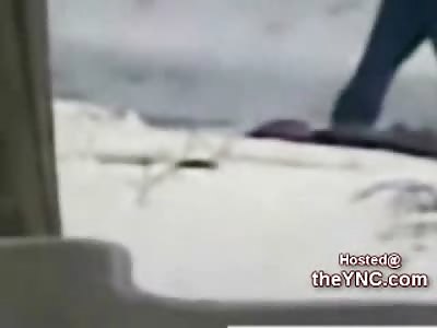 Madness....Mentally Unstable Boy hovers over his Dead Mother with Ax he used to Kill Her...Shot by Police at end of Video