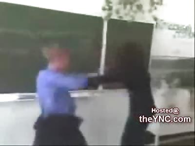 Russian Student KO's his Female Teacher in Class (I didnt Add the Terrible Music)