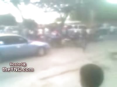 Innocent Teen caught in Crossfire (White Shirt) of Gang Fight is Killed Instantly with Shot to the Head