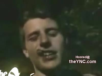 Moronic Kid Gets a Tree Branch Stuck Up his Head After Failed Jump