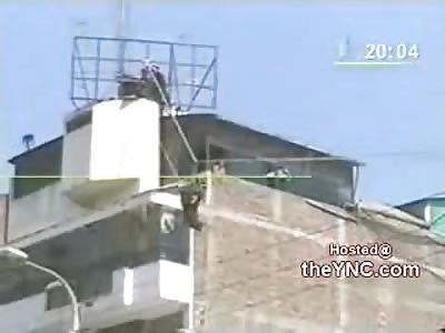 Police Woman Electrocuted Left Dangling From Powerlines Following Demonstration