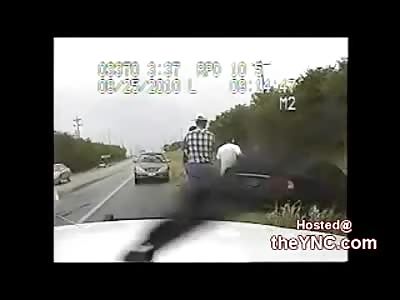 Out of Control Tanker Slams into Pedestrians and Police Officer on the Road (NEW)