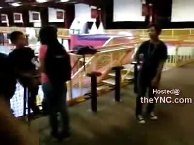 Holy Shit!! Gay Kid Beats the Hell out of Cute Female in Front of Friends