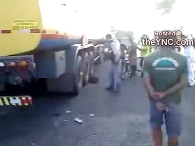 SHOCKING: 2 Female Friends Run Over by Large Industrial Truck