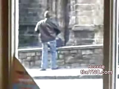 Drunken Moron Falls off a Bridge 