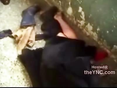 Russian Woman Naked Beaten to Death is Examined by Medical Examiner