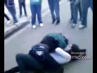 White Girl Tries and Tries but Still gets Her Braces Knocked Out