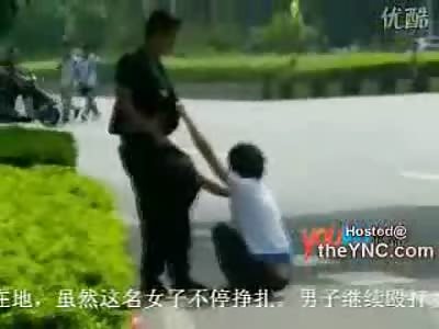 Good Lord: Raving Psychotic Female wont Let Go and takes a Few Smacks for It