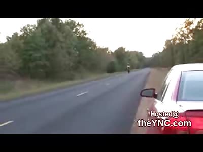 Amazing Motorcycle Crash .... Leaves Guy Fucked on the Street