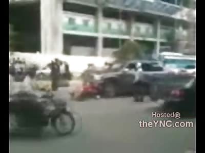 DON'T FUCK WITH THIS DRIVER.....HE'LL RUN YOUR ASS OVER