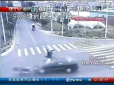 Biker tires out for the Gymnastics Team after Accident in China