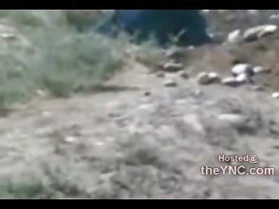 BARBARIC: Male and Female Stoned to Death in E. Afghanistan (Female first, then Male)