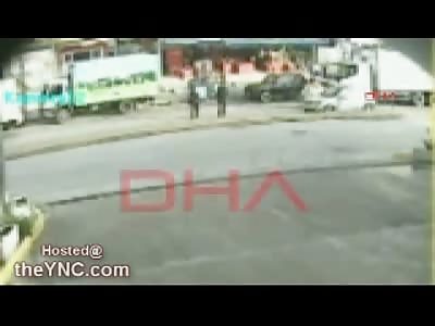 College Girls  Smashed by Car as they Fail to Look both Ways