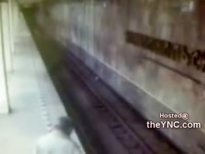 Subway Suicide gone Wrong for Old Man in Russia