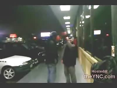 Big Black Bum Beats on and Humiliates Drunk White Bum