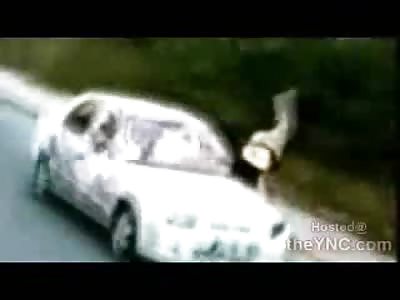 Happy Kid chasing Wedding Car gets a Surprise (Watch Slow Motion)