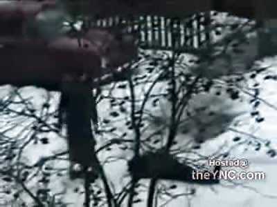 Russian Girl Drags Drunk Friend Home in the Cold ass Snow