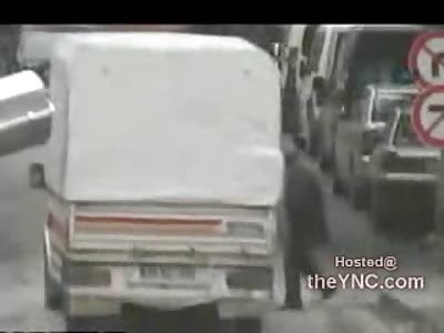 HAHAHA: Old Man Bitch Slapped by Camper in Russia