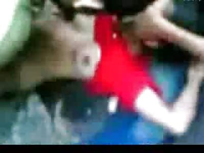 Drugged up Lady Completely Denigrated by Three Guys in the Woods