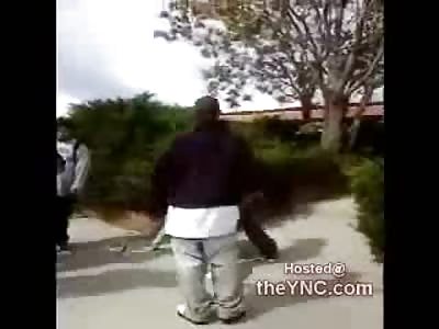 Kid in Green Pants gets a Hurricane Beating from a Midget