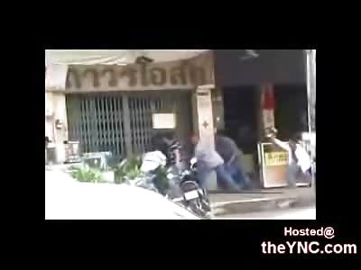 Police Officer Killed Instantly through Metal Divider (Blue Striped Shirt)