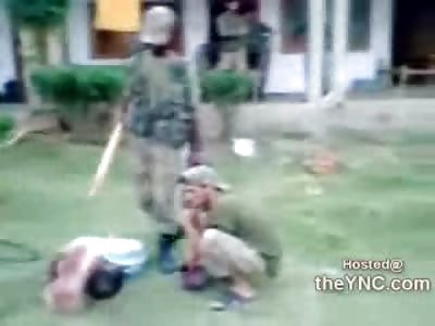 Taliban Members are Brutally Beaten by Men in Army Uniform