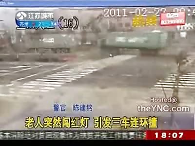 Crushed...Biker Run Over by Giant Semi Tractor Trailer